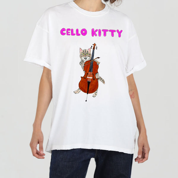 Cello Kitty Women's Boyfriend Tee