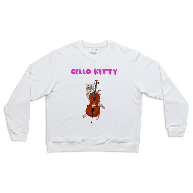 Cello Kitty Men's Crewneck Sweatshirt