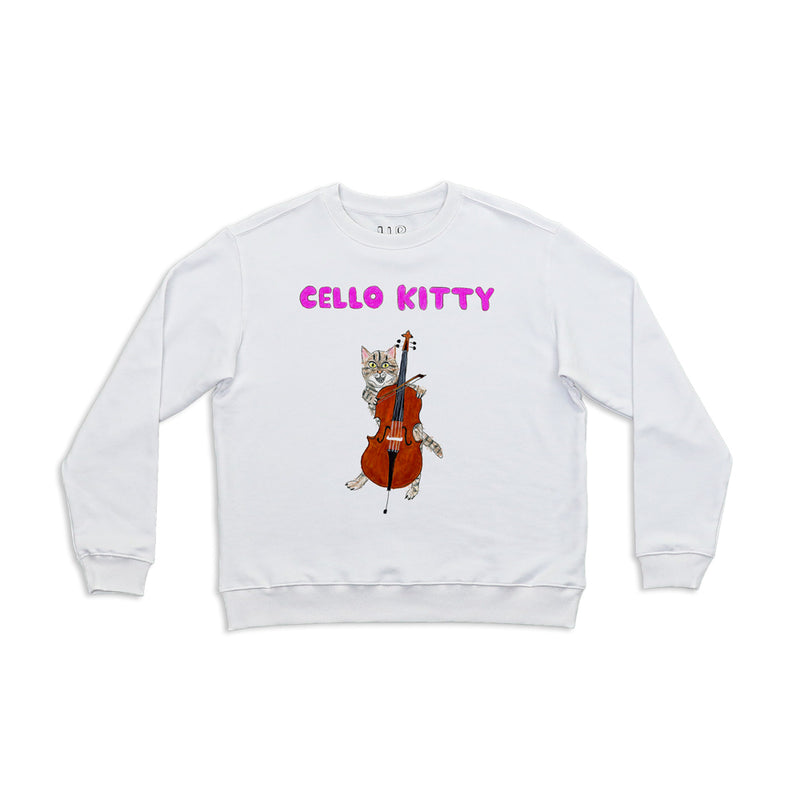 Cello Kitty Women's Crewneck Sweatshirt