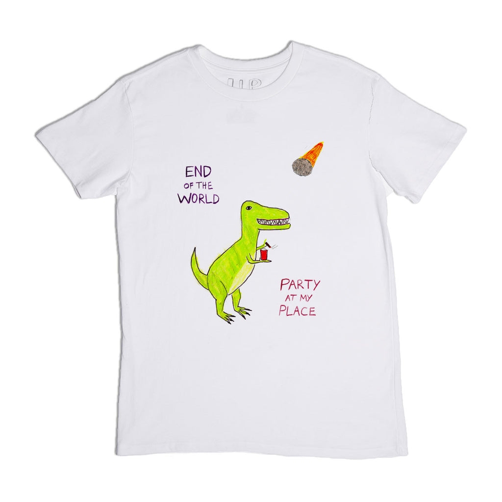 End of the World Dino – T-Shirt Men\'s Portrait Unfortunate