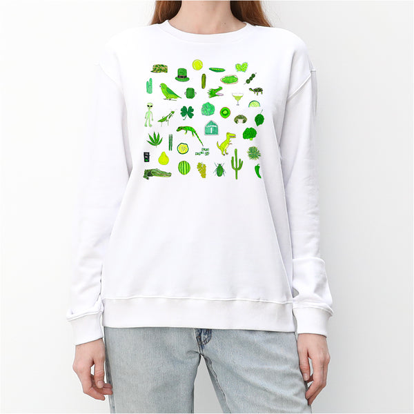 Green Women's Crewneck Sweatshirt