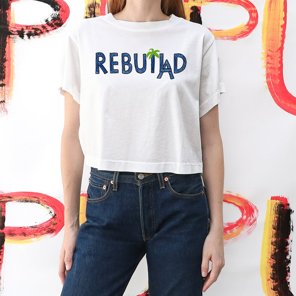 Rebuild LA Women's Crop Boyfriend Tee