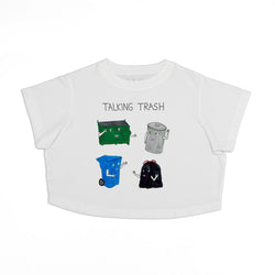 Talking Trash Women's Crop Boyfriend Tee