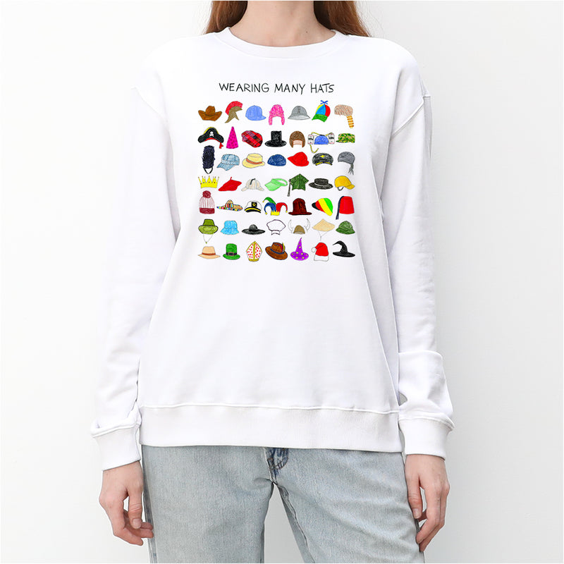 Wearing Many Hats Women's Crewneck Sweatshirt