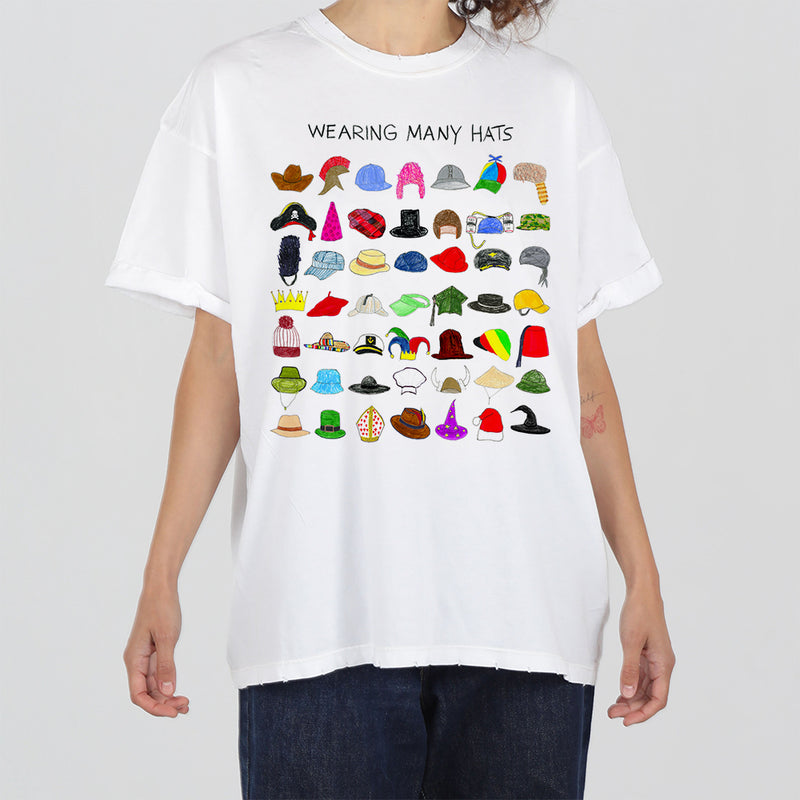 Wearing Many Hats Women's Boyfriend Tee