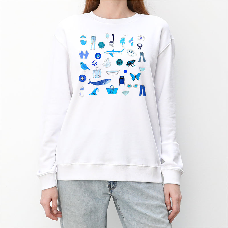 Blue Women's Crewneck Sweatshirt