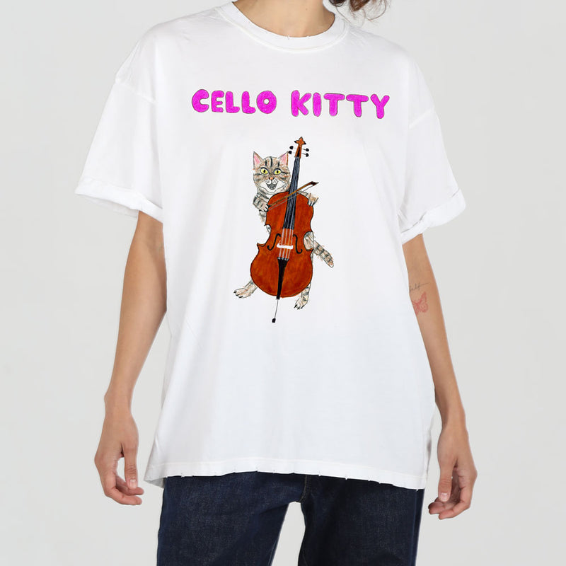 Cello Kitty Women's Boyfriend Tee