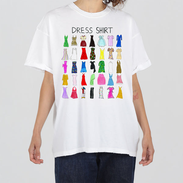 Dress Shirt Women's Boyfriend Tee