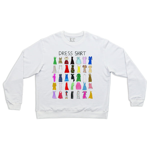 Dress Shirt Men's Crewneck Sweatshirt