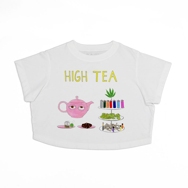 High Tea Women's Crop Boyfriend Tee