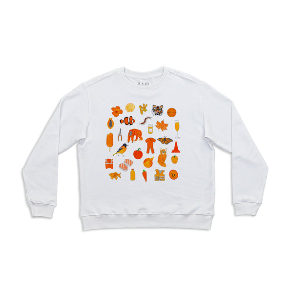 Orange Women's Crewneck Sweatshirt