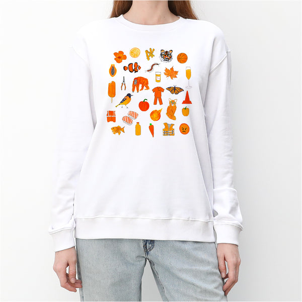 Orange Women's Crewneck Sweatshirt