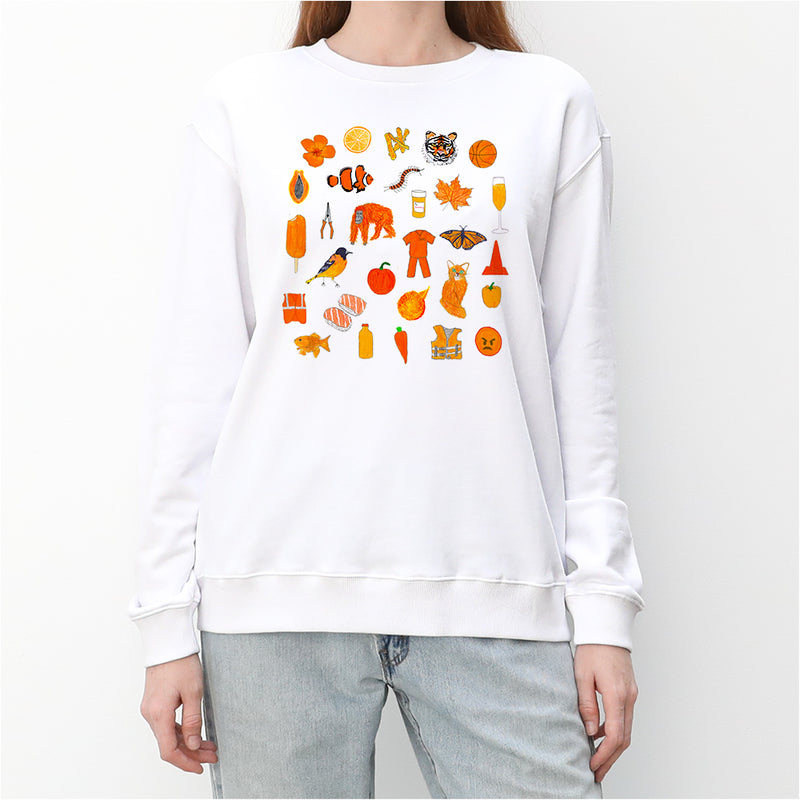 Orange Women's Crewneck Sweatshirt