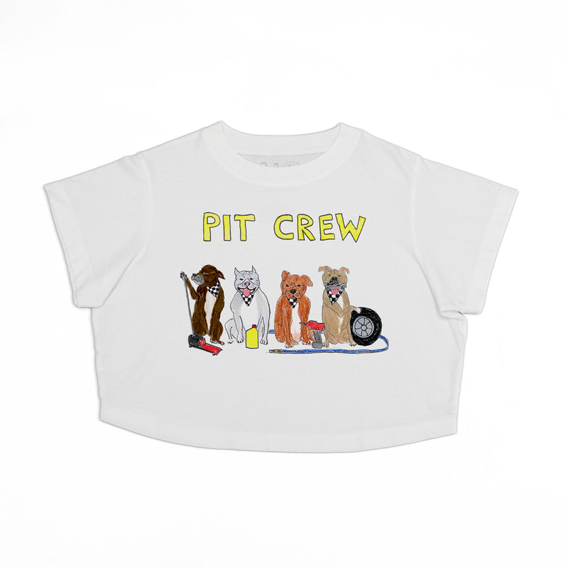 Pit Crew Women's Crop Boyfriend Tee