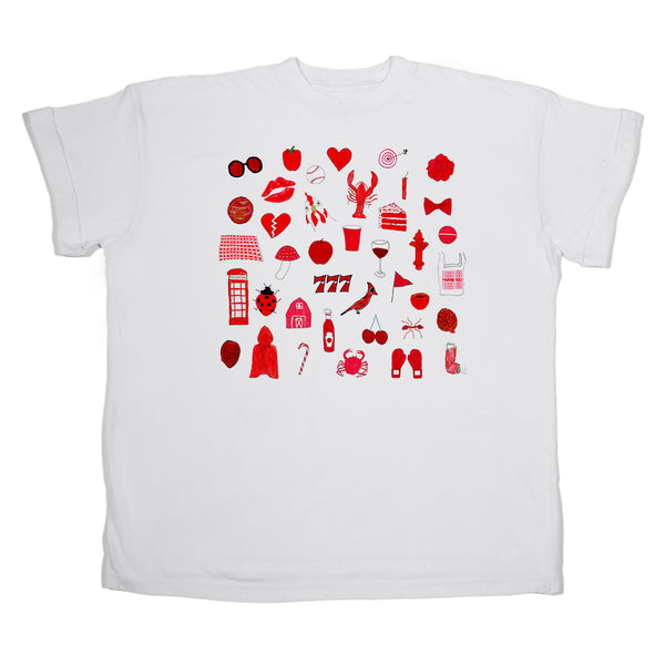 Red Women's Boyfriend Tee