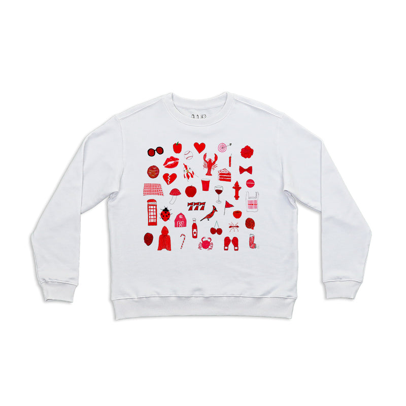 Red Women's Crewneck Sweatshirt