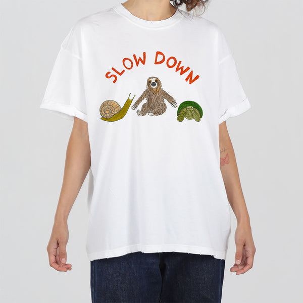 Slow Down Women's Boyfriend Tee