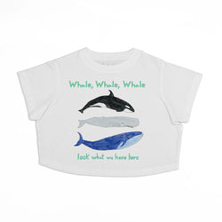 Whale Whale Whale Women's Crop Boyfriend Tee