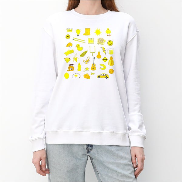 Yellow Women's Crewneck Sweatshirt