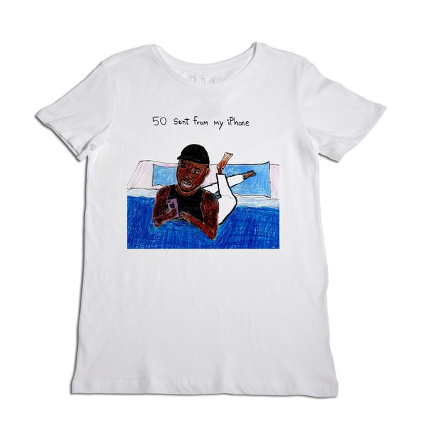 50 Cent From My iPhone Women's White T-Shirt