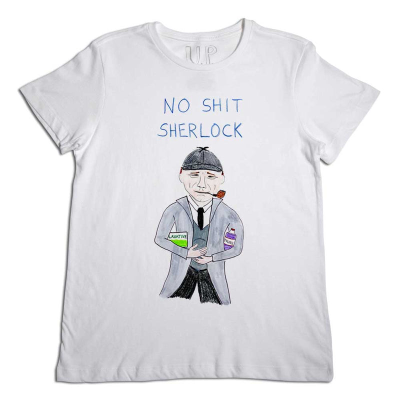 No Shit Sherlock Men's White T-Shirt