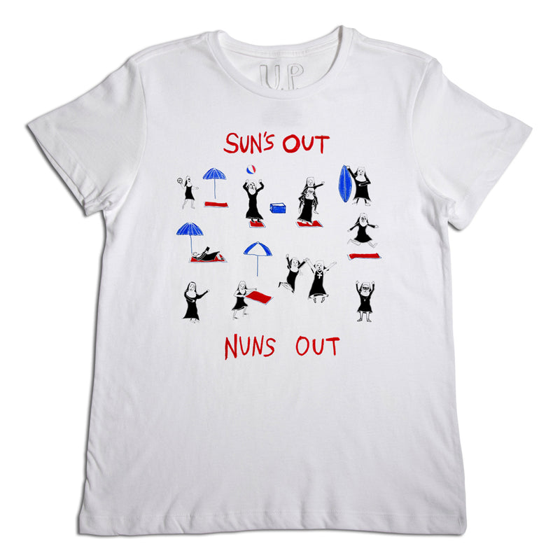 Suns Out Nuns Out Men's White T-Shirt