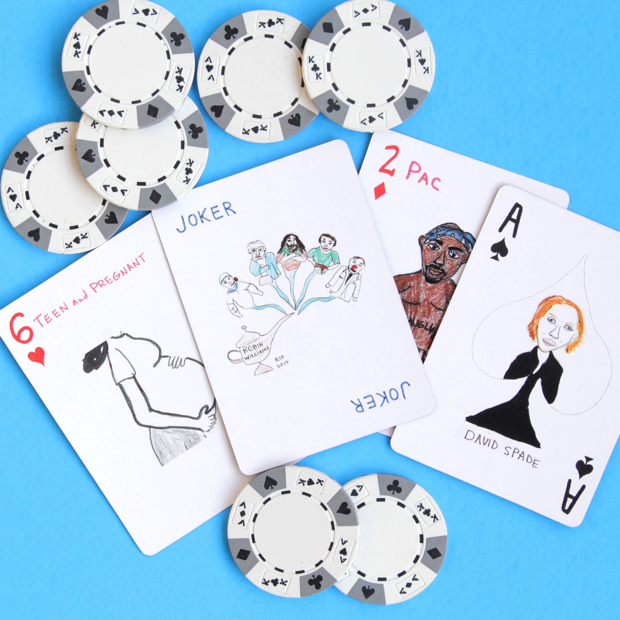 Drawn Playing Cards Unfortunate Portrait